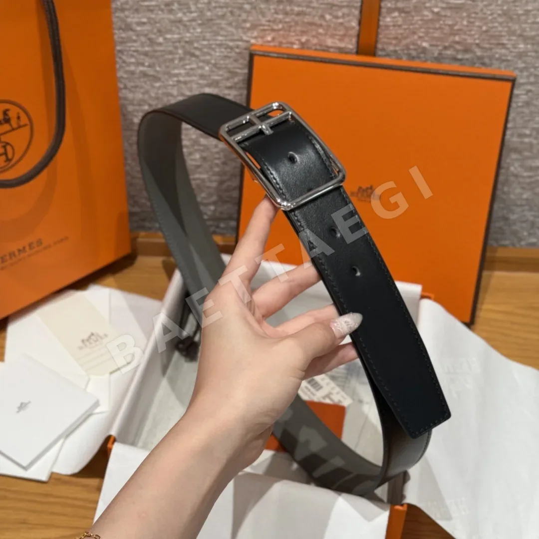 에르메스 하프 코드 리버시블 팔라듐 버클 벨트 상세 이미지 4