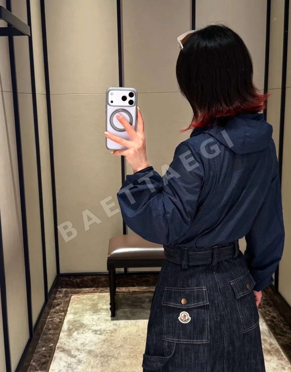 몽클레르 후드 크롭 자켓 여성용 상세 이미지 7