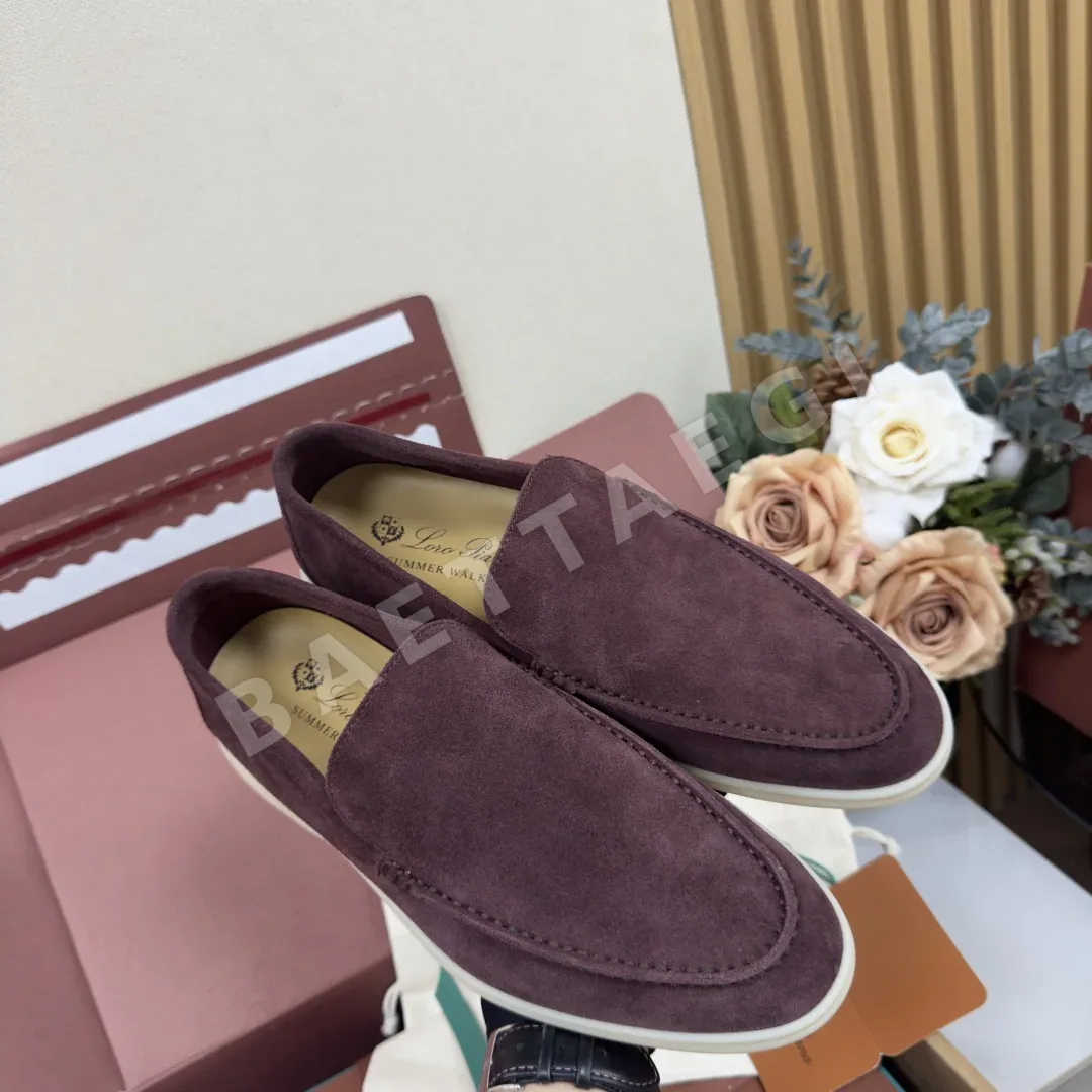 로로피아나 화이트 송아지가죽 로퍼 상세 이미지 9