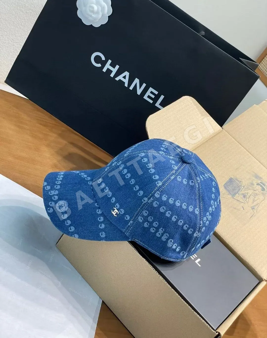 샤넬 라이트 데님 베이스볼캡 상세 이미지 3