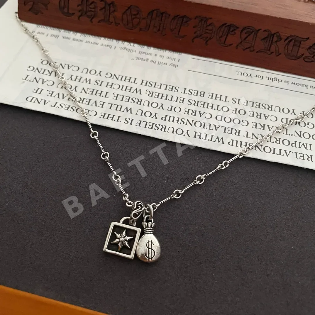 크롬하츠 대나무 엠보싱 목걸이 상세 이미지 2