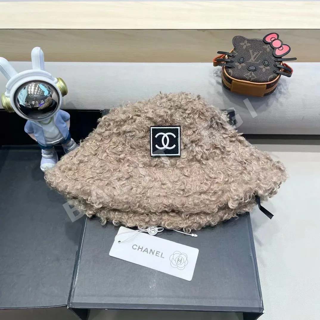 샤넬 램울 무지 버킷햇 모자 185593