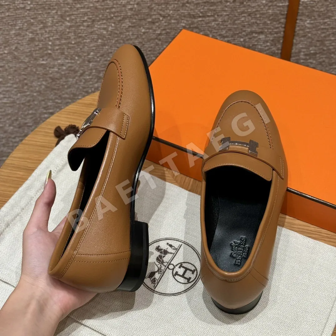 에르메스 콘스탄스 로퍼 내추럴 염소가죽 실버 하드웨어 상세 이미지 9