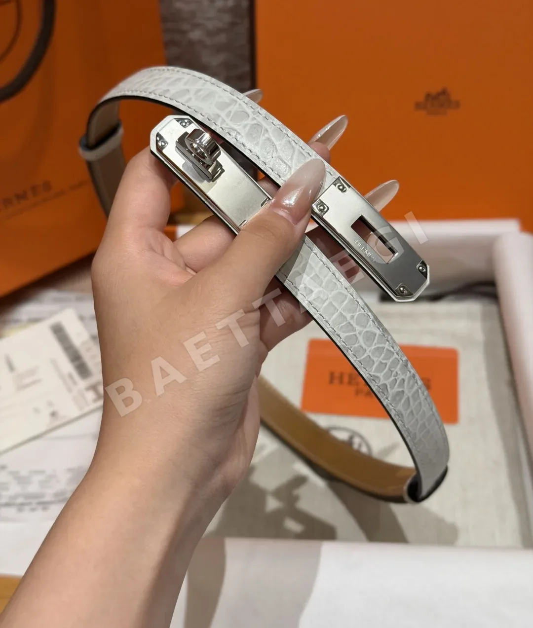 에르메스 켈리 버클 18mm 엡손 카프스킨 벨트 상세 이미지 3