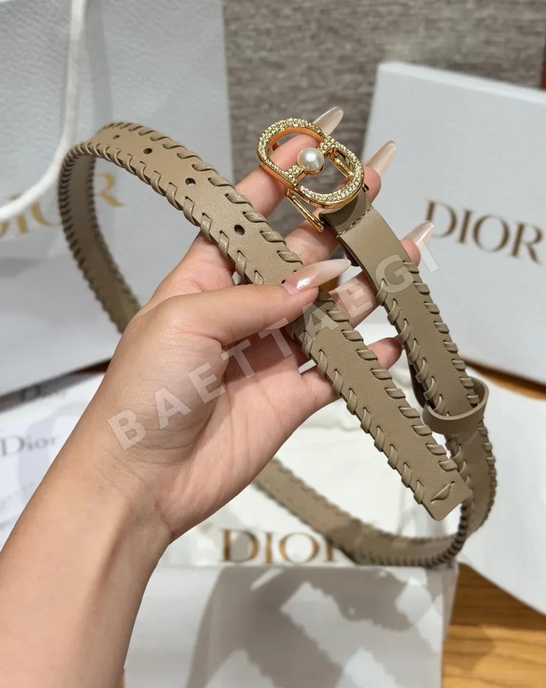 디올 디종 30 몽테뉴 카프스킨 벨트 상세 이미지 3
