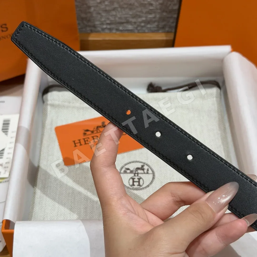 에르메스 비즈 가죽 버클 양면 여성용 벨트 상세 이미지 9