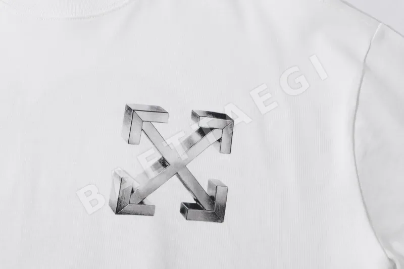 오프화이트 카본 스틸 3D 레터 애로우 남성 반팔 티셔츠 상세 이미지 6