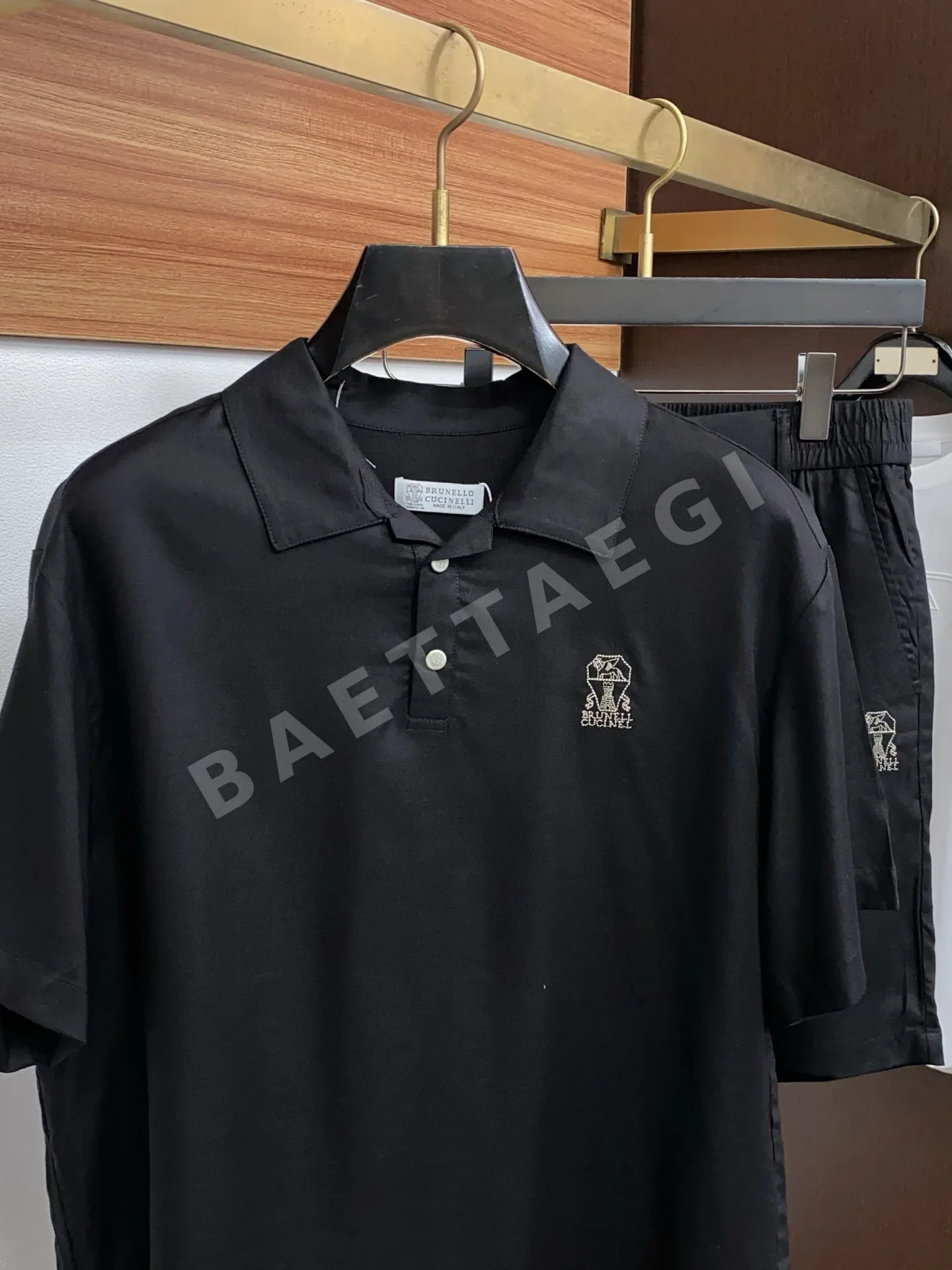 브루넬로쿠치넬리 남성 린넨 캐주얼 반바지 세트 상세 이미지 2