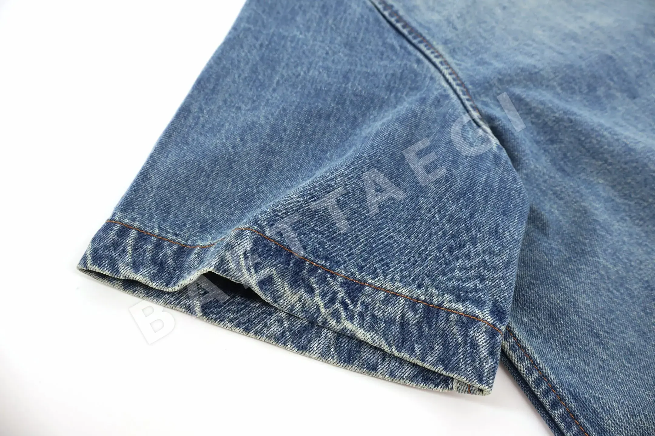 루이비통 자수 포켓 데님 반팔 셔츠 상세 이미지 8