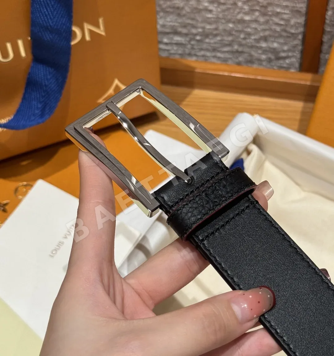 루이비통 LV 로고 남성 가죽 벨트 35mm 상세 이미지 6