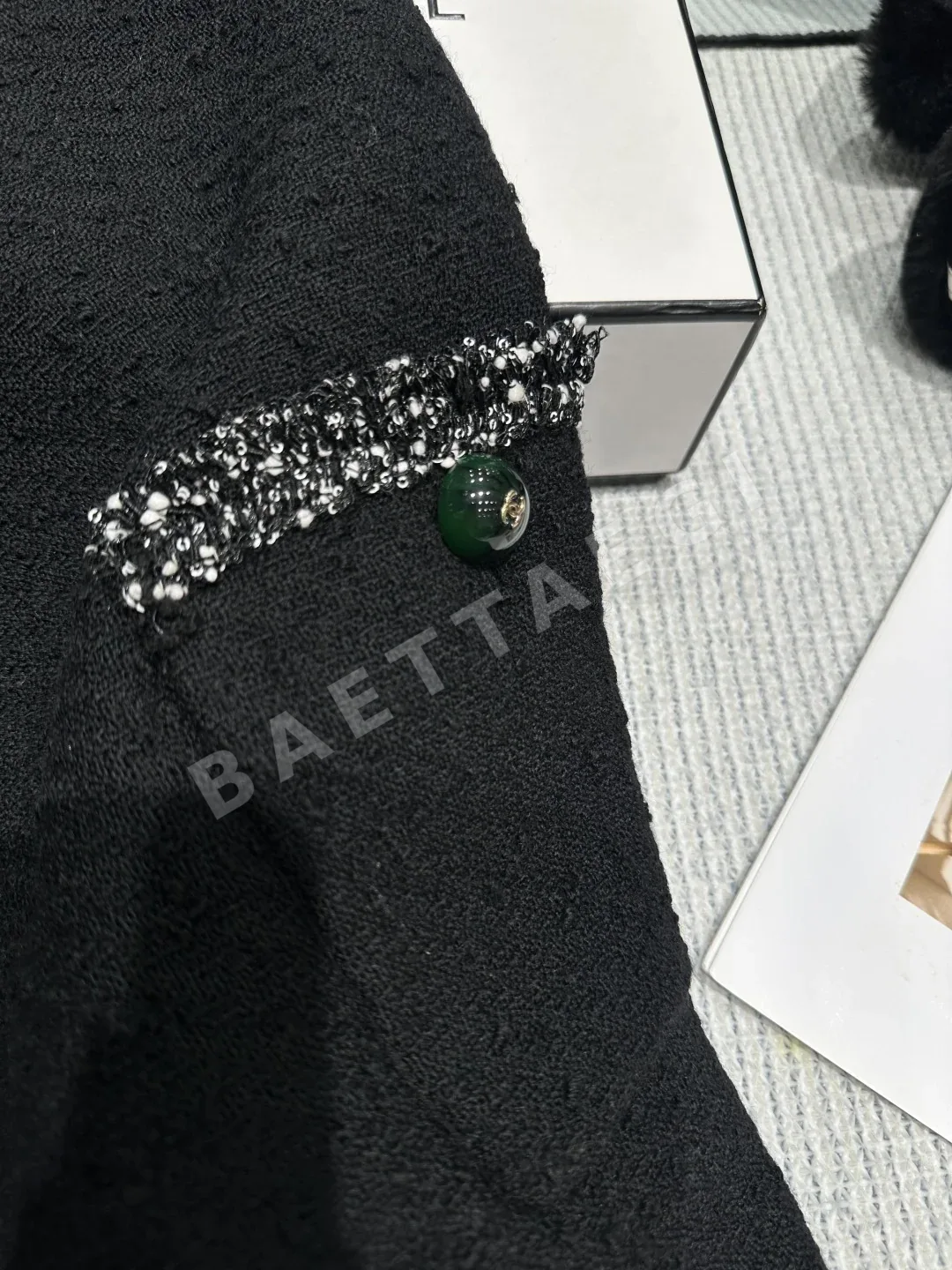 샤넬 블랙 트위드 민소매 원피스 상세 이미지 6