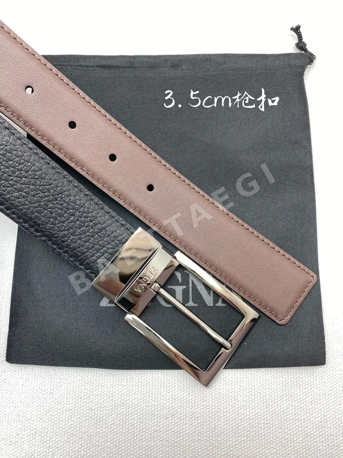 제냐 송아지가죽 남성 벨트 상세 이미지 6
