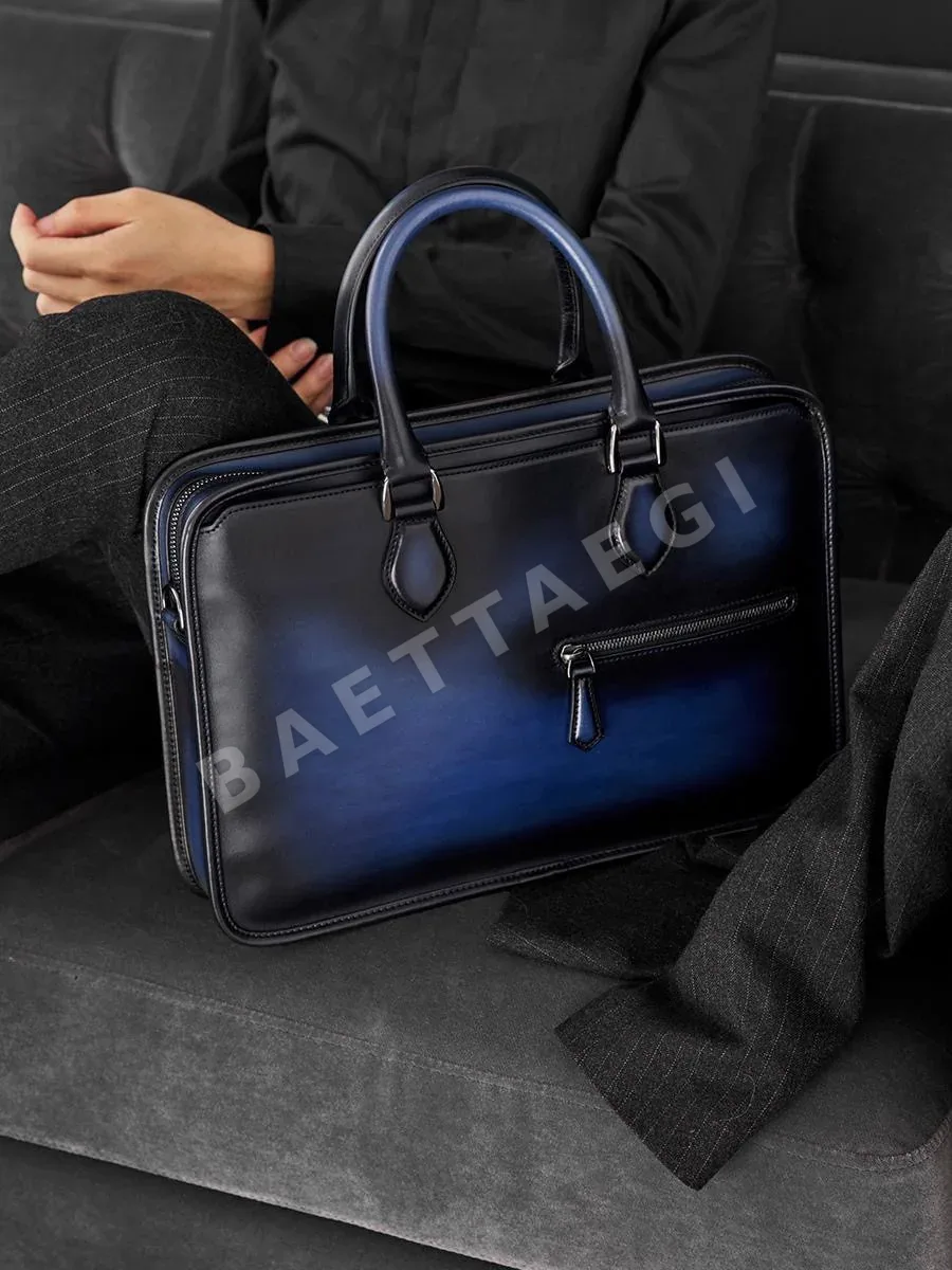 벨루티(Berluti)의 베네치아 가죽 브리프케이스 상세 이미지 1