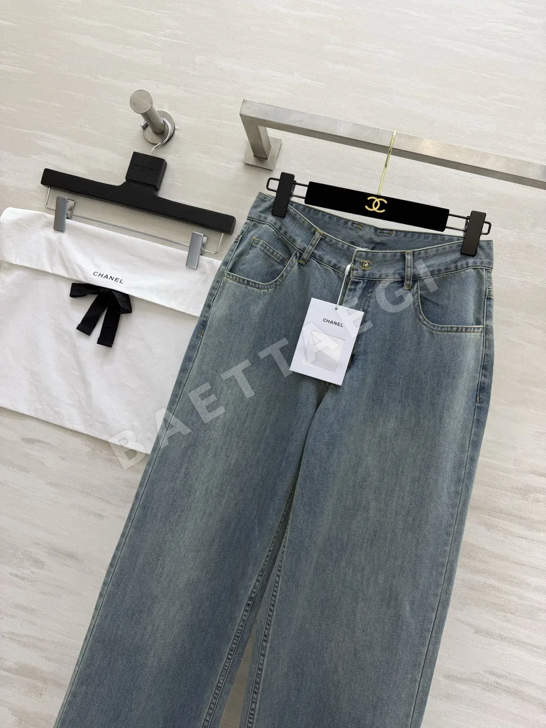 샤넬 스트레이트 레그 여성 바지 상세 이미지 6