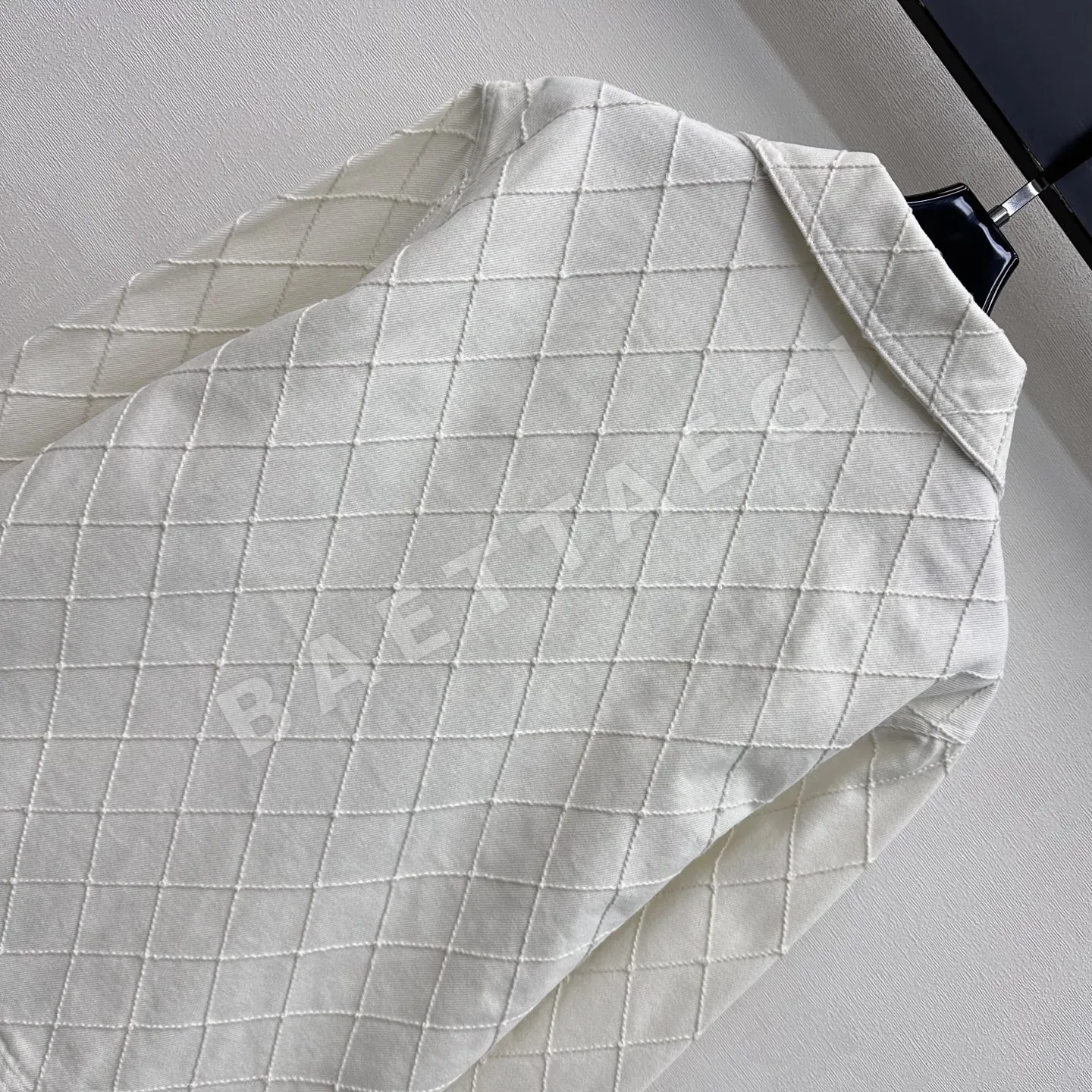 샤넬 다이아몬드 퀼팅 데님 카라 긴팔 탑 상세 이미지 6