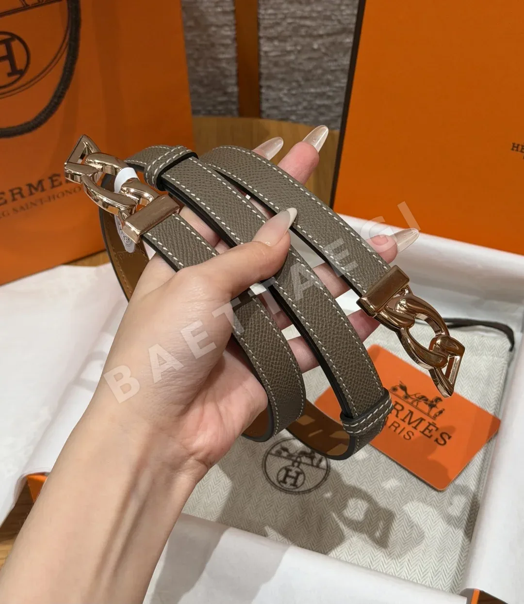 에르메스 H 브클릿 체인 단클 벨트 18mm 176735