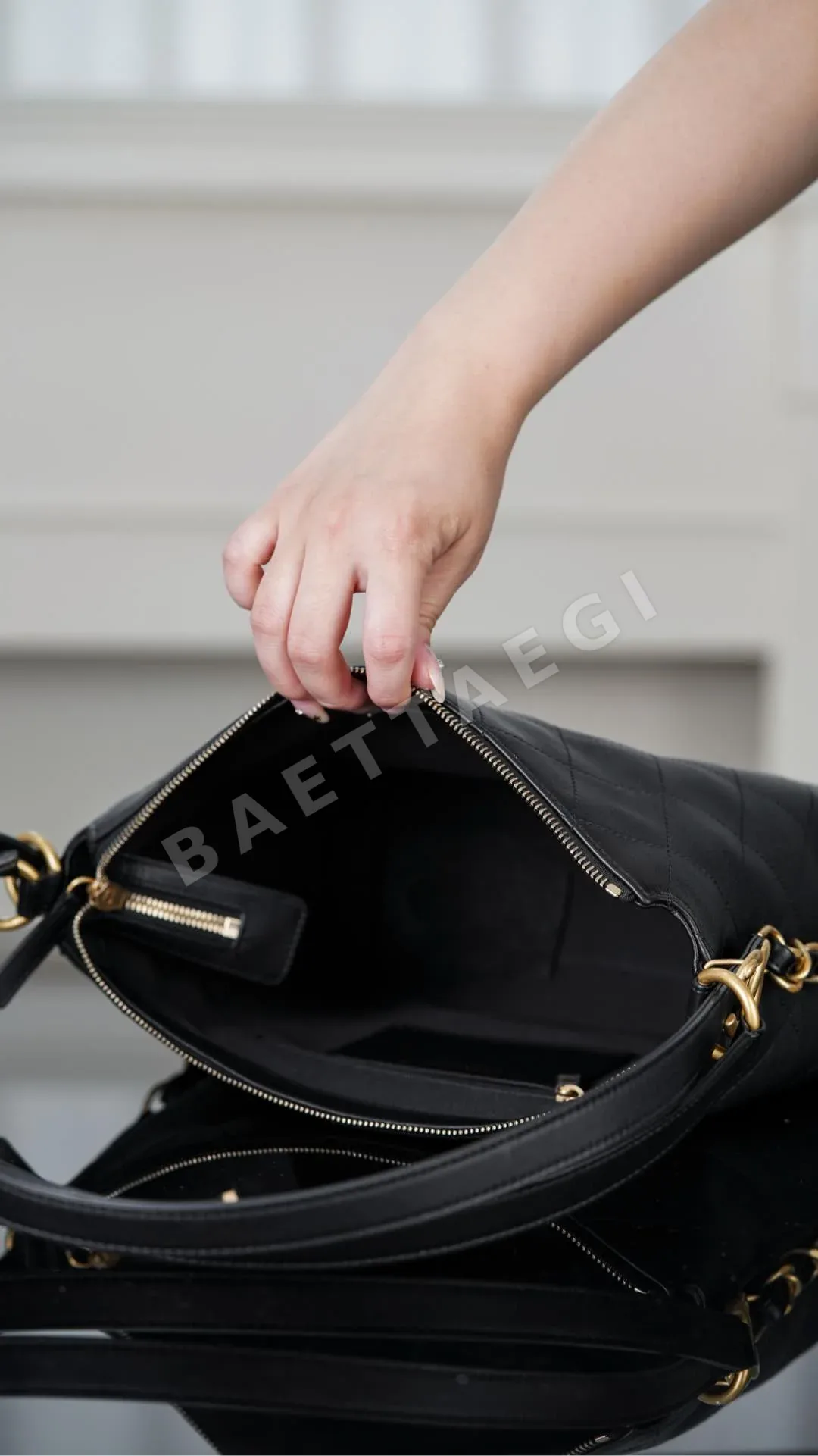 샤넬 초콜릿 컬러 장식 백팩 상세 이미지 8