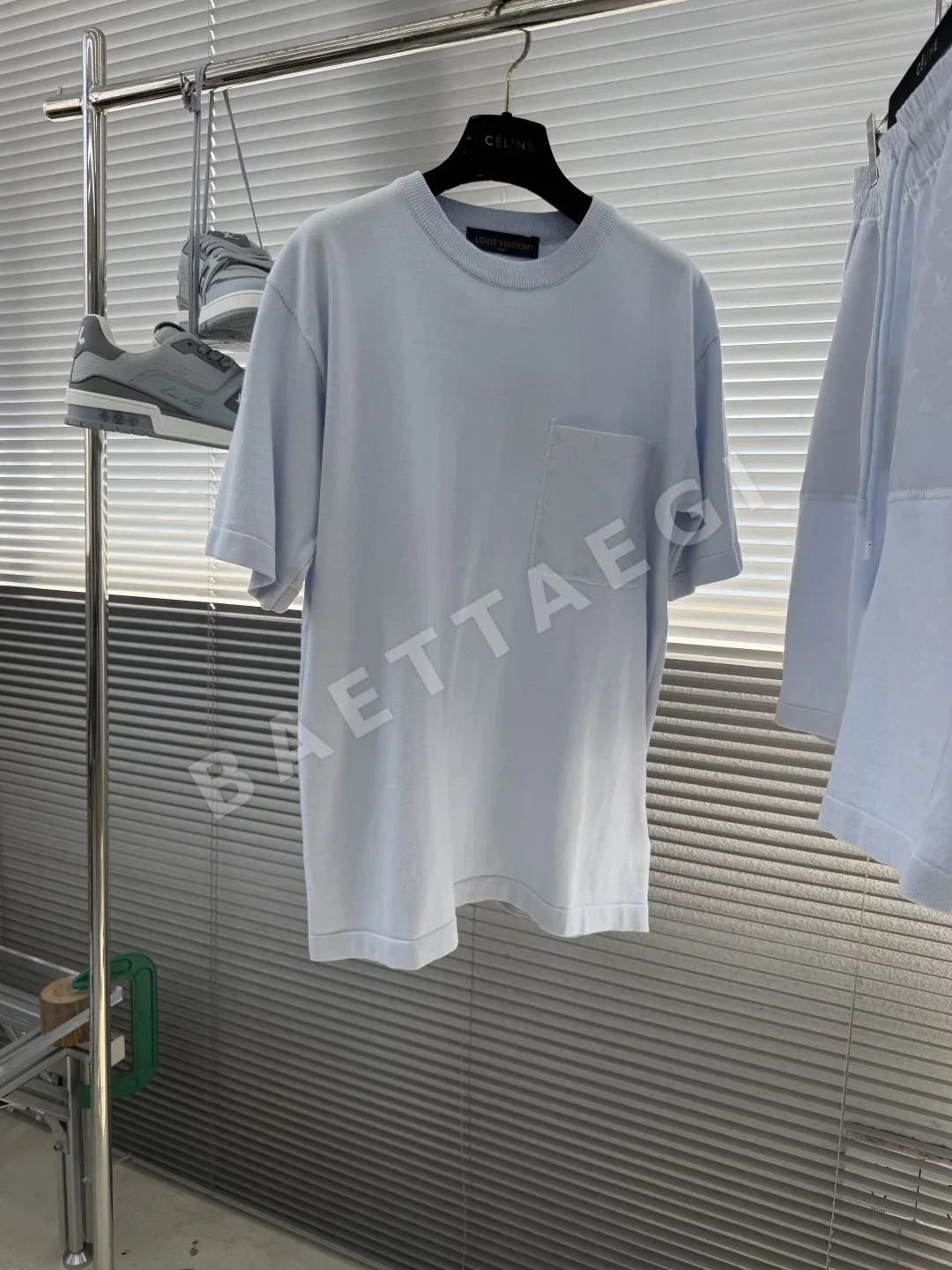루이비통 코튼 니트 모노그램 트리밍 남성 반바지 상세 이미지 2