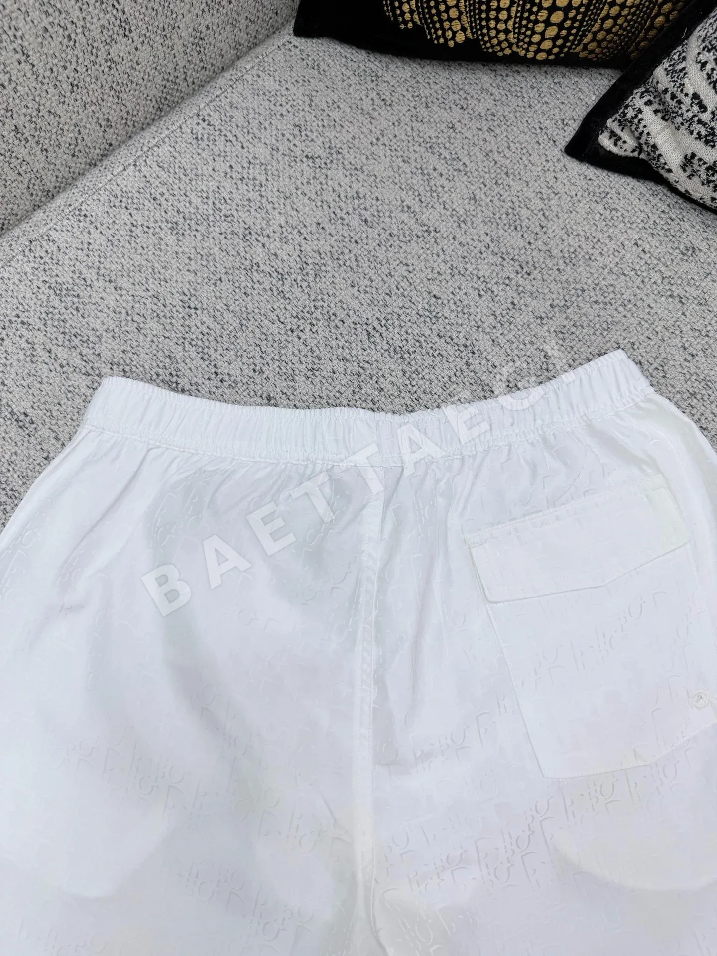 디올 오블리크 프린트 코튼 실크 남성 반바지 상세 이미지 8