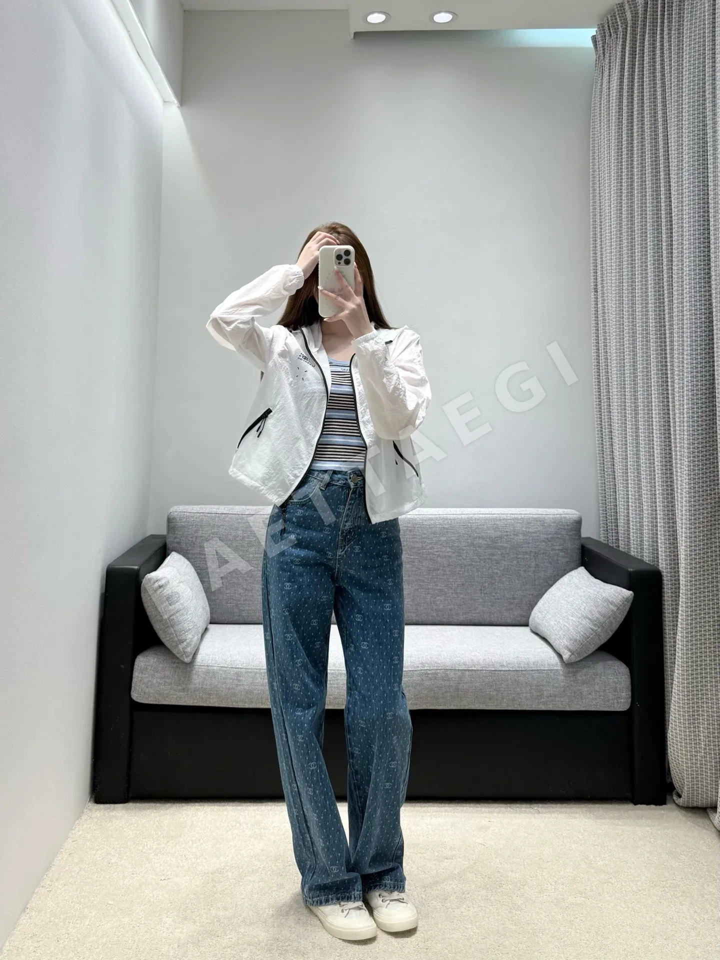 마르지엘라 크롭 후디 자켓 여성용 상세 이미지 6