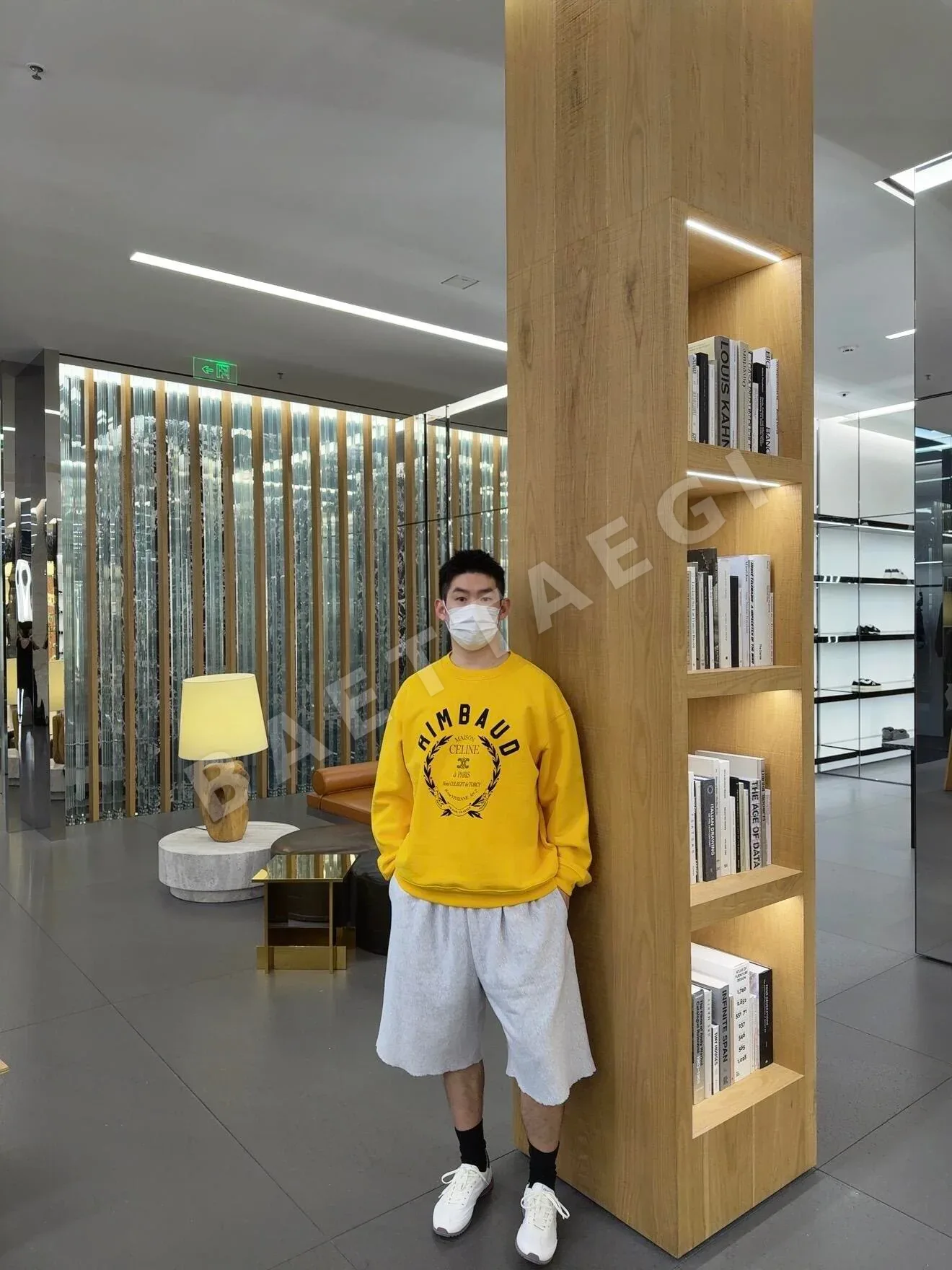 셀린느 자수 로고 워시드 남성 반바지 상세 이미지 19