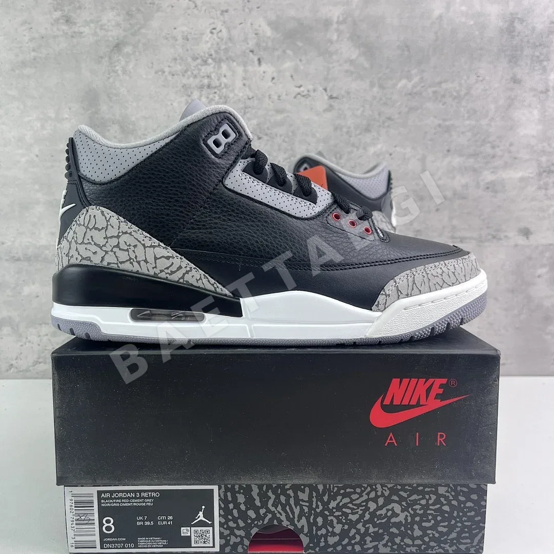 나이키 [GX] 조던 3 레트로 OG DN3707-010 201343 Nike Jordan 3 Retro OG Black Cemen