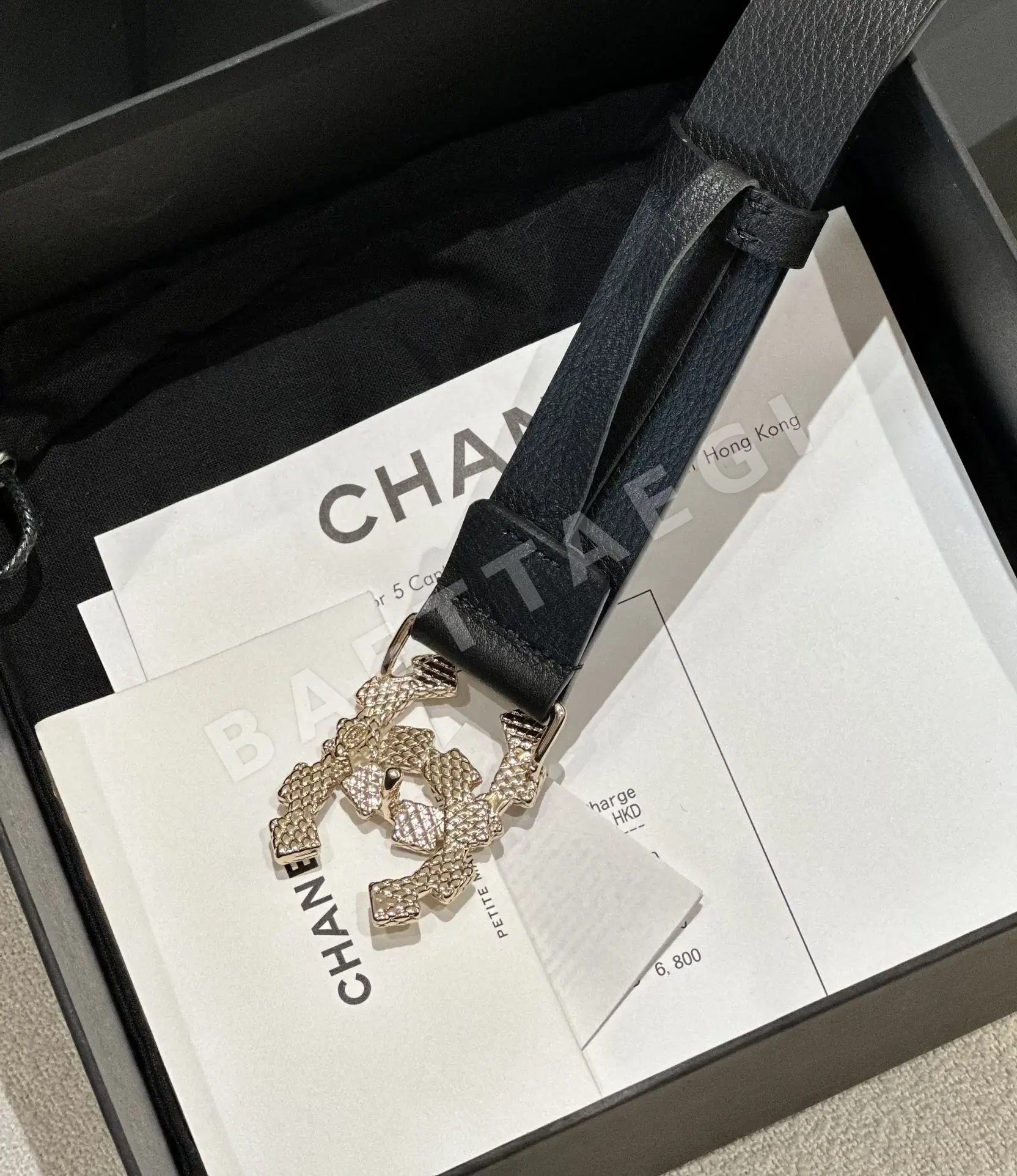 샤넬 클래식 더블 C 가죽 벨트 상세 이미지 6