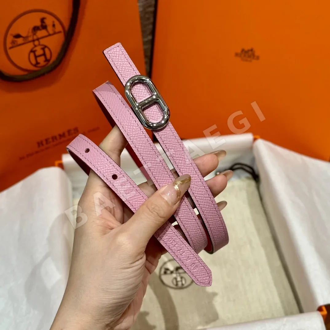 에르메스 셰느당클 금장 버클 양면 벨트 175218