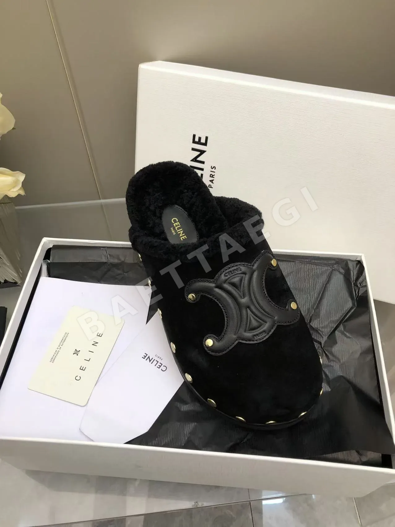 셀린느 브라운 스웨이드 빌켄슈톡 신발 상세 이미지 7