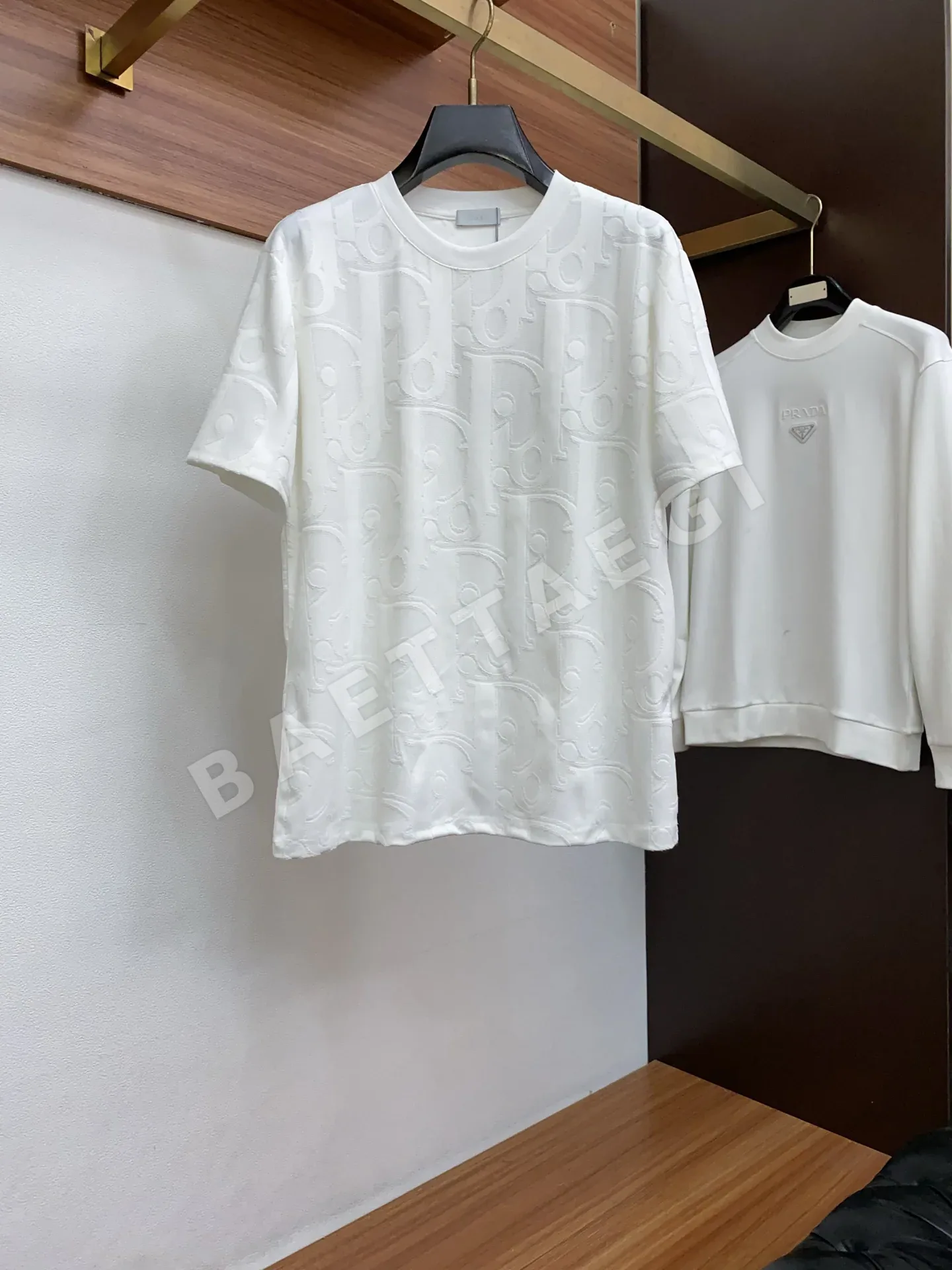 디올 크루넥 코튼 반팔 티셔츠 남성용 47350