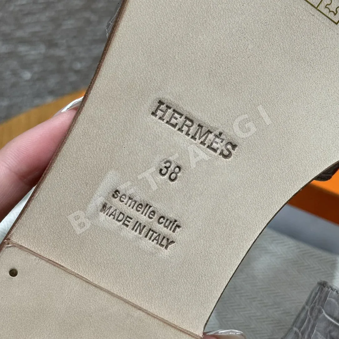 에르메스 오란 악어가죽 샌들 상세 이미지 5