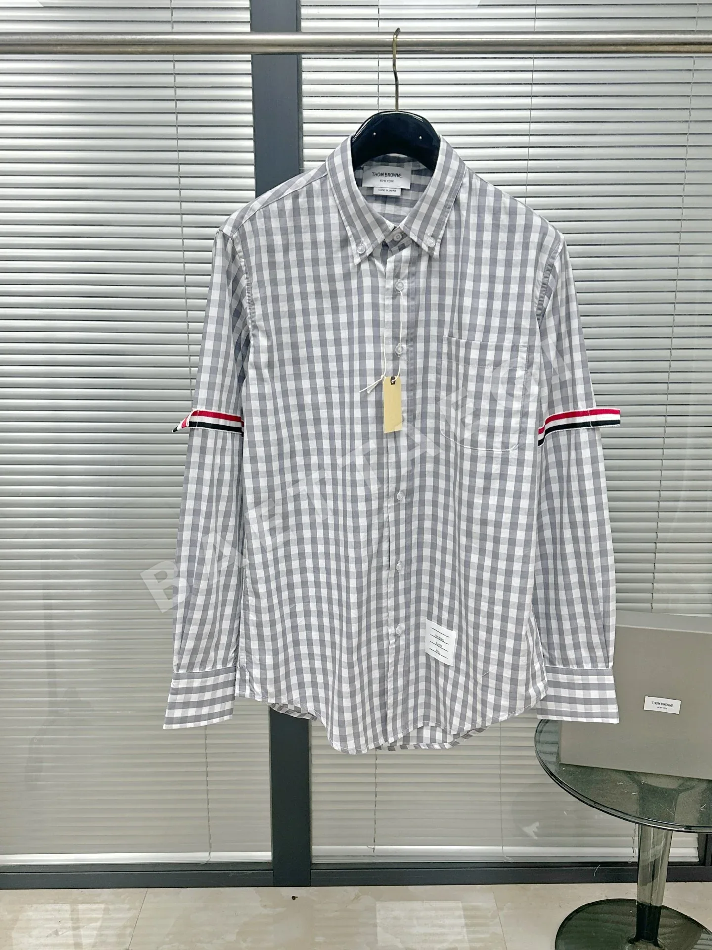 톰브라운 체크 포플린 긴팔 셔츠 상세 이미지 2