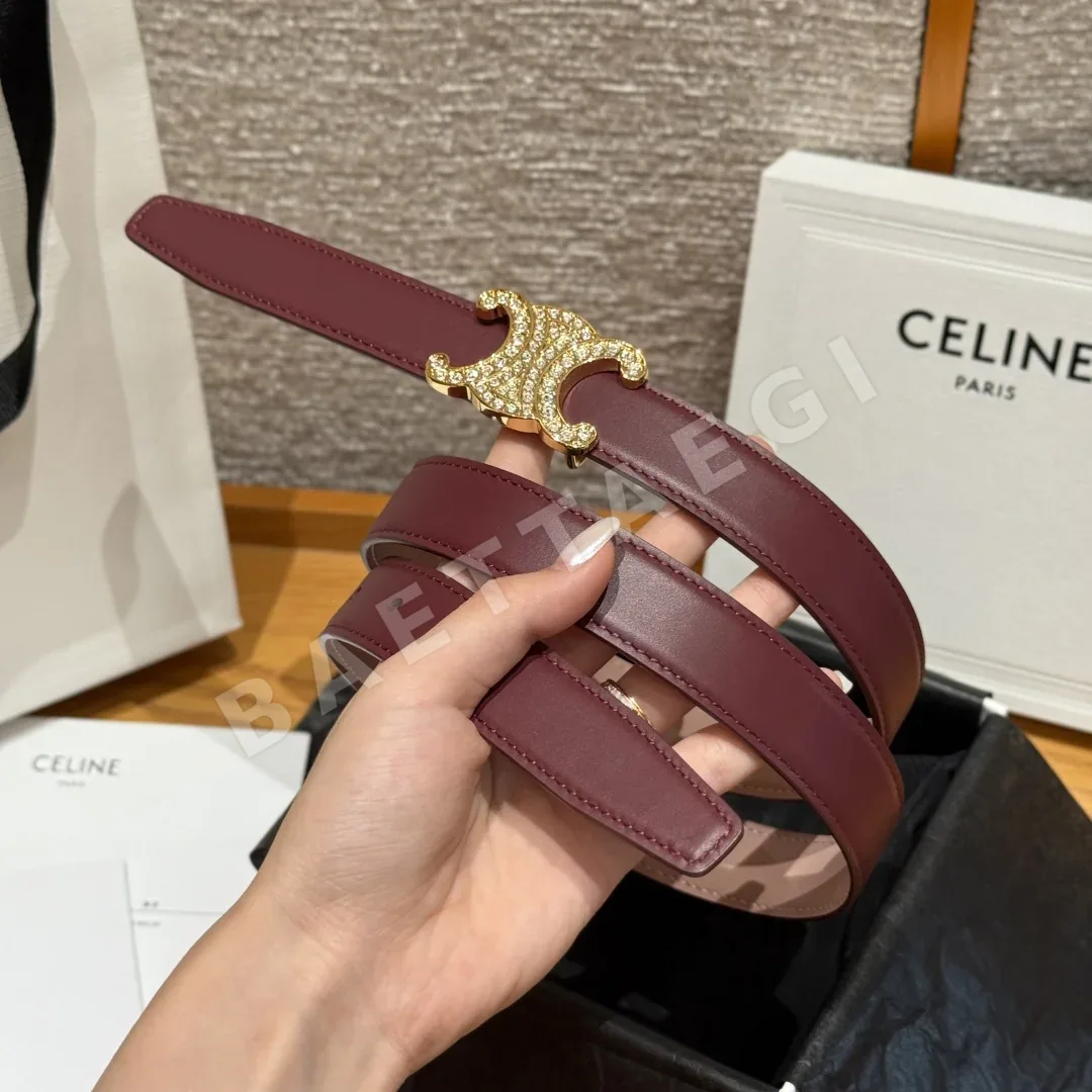 셀린느 ALIX 미디엄 25mm 리버시블 가죽 벨트 상세 이미지 3