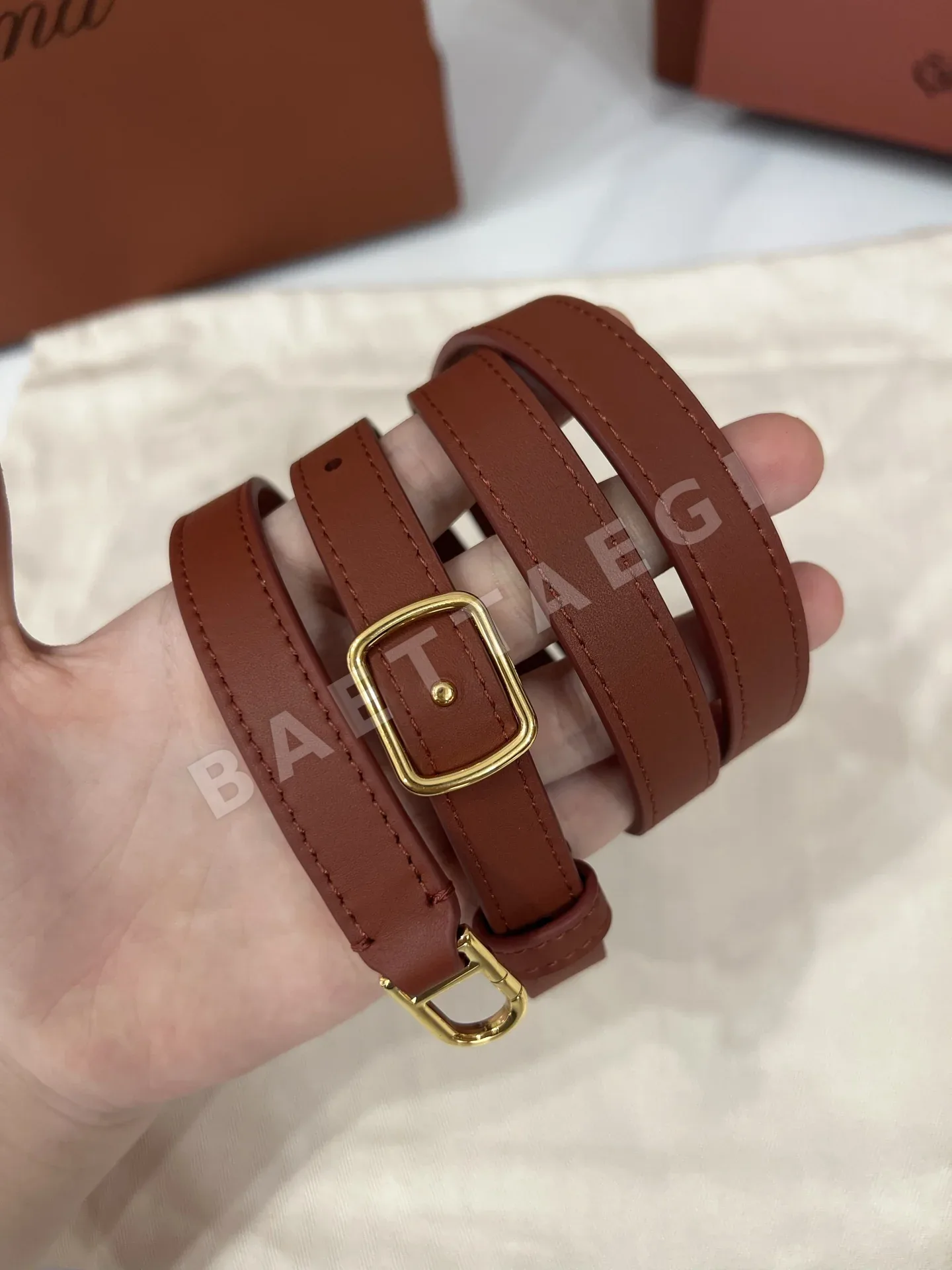 로로피아나 대나무 패치워크 가죽 숄더백 상세 이미지 9