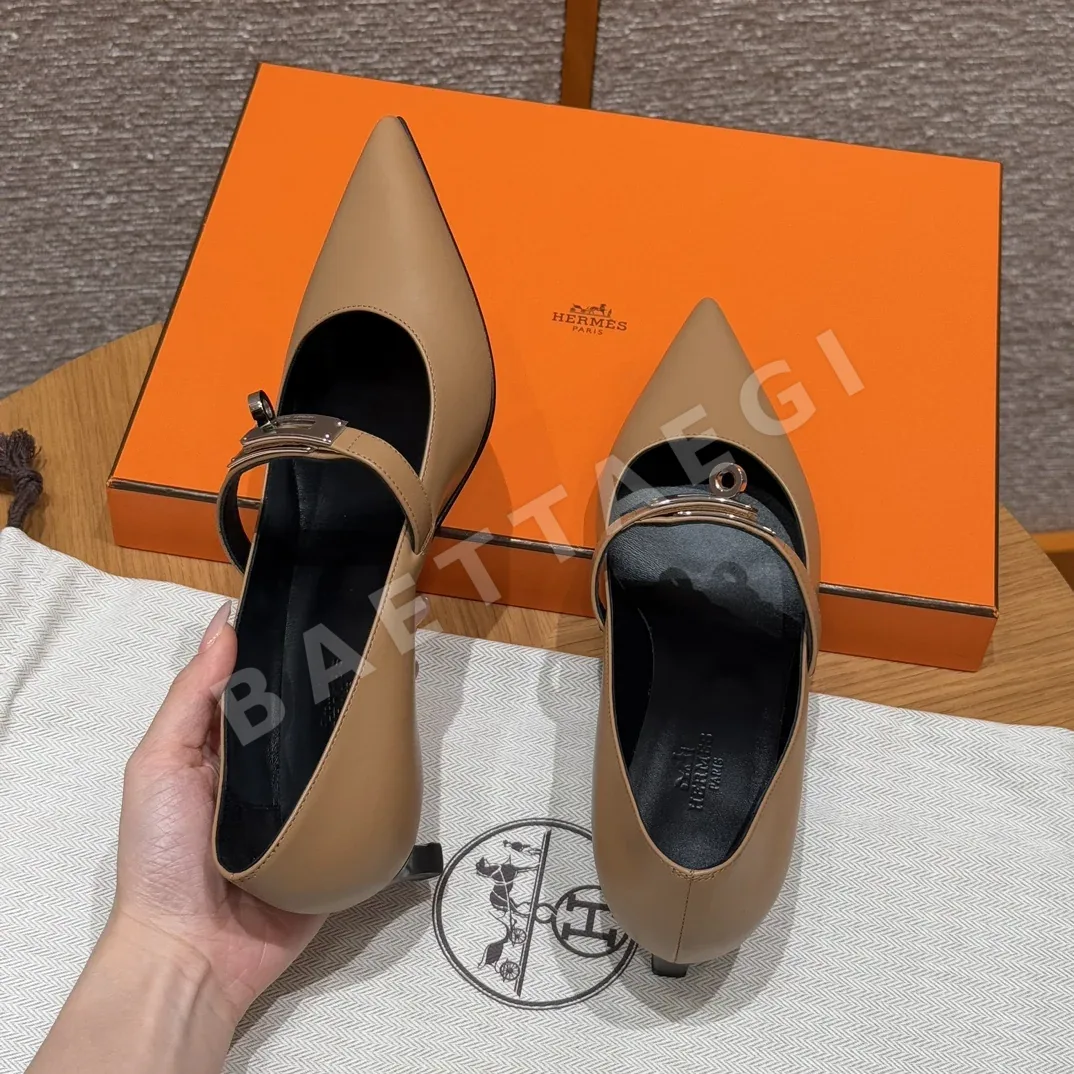 에르메스 키아라 40 Natural Calfskin 하이힐 상세 이미지 5