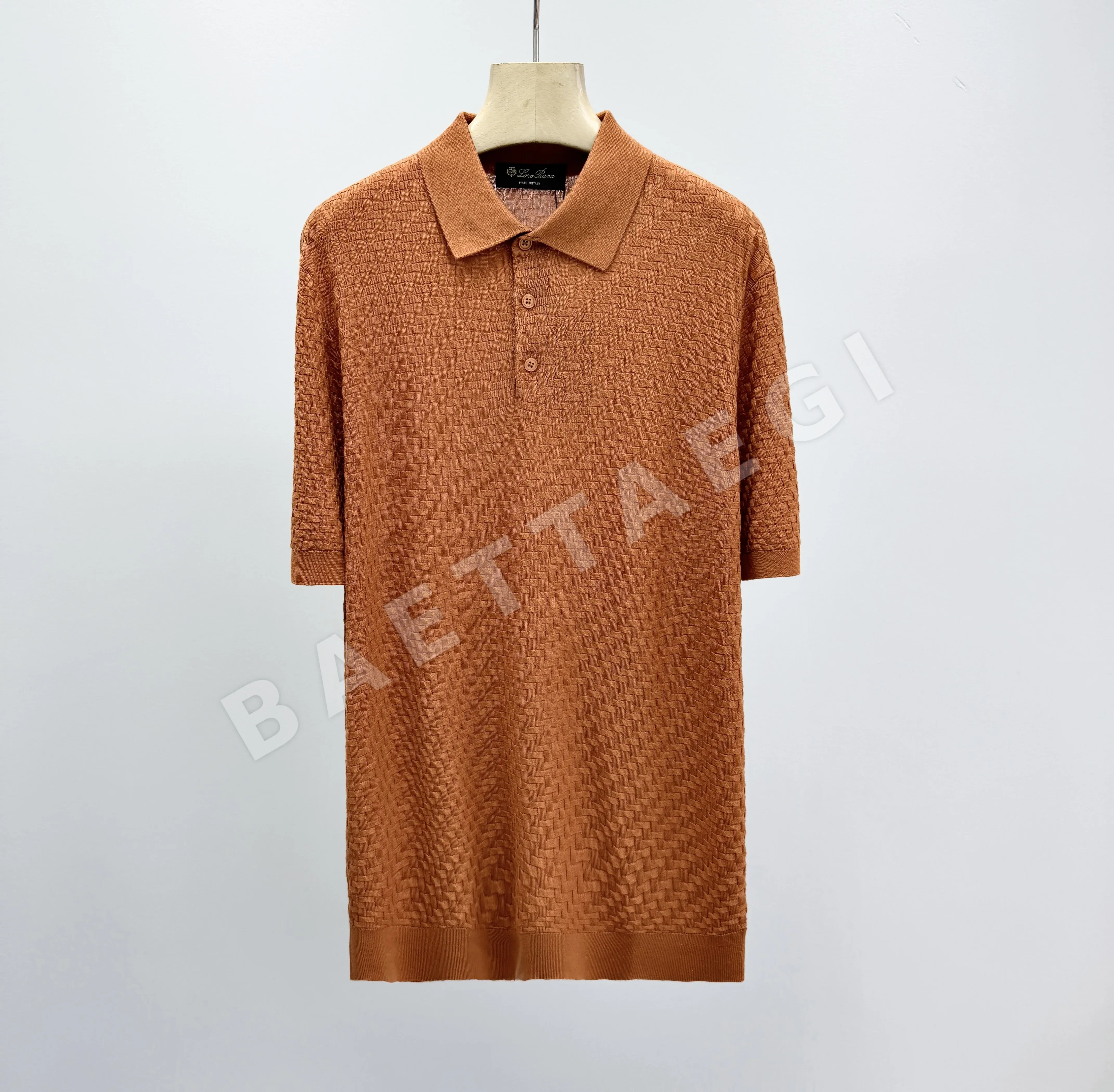 로로피아나 SS 반팔 패턴 폴로 셔츠 상세 이미지 10