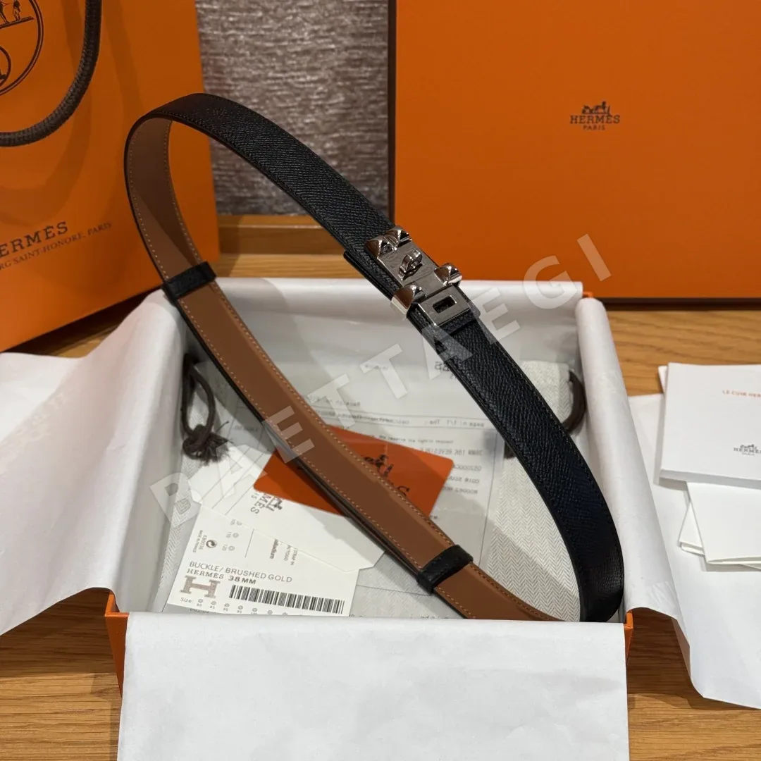 에르메스 카프스킨 켈리 버클 벨트 상세 이미지 5