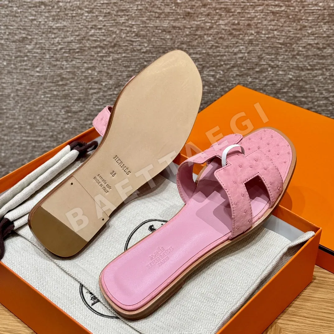 에르메스 오란 타조 가죽 샌들 상세 이미지 7