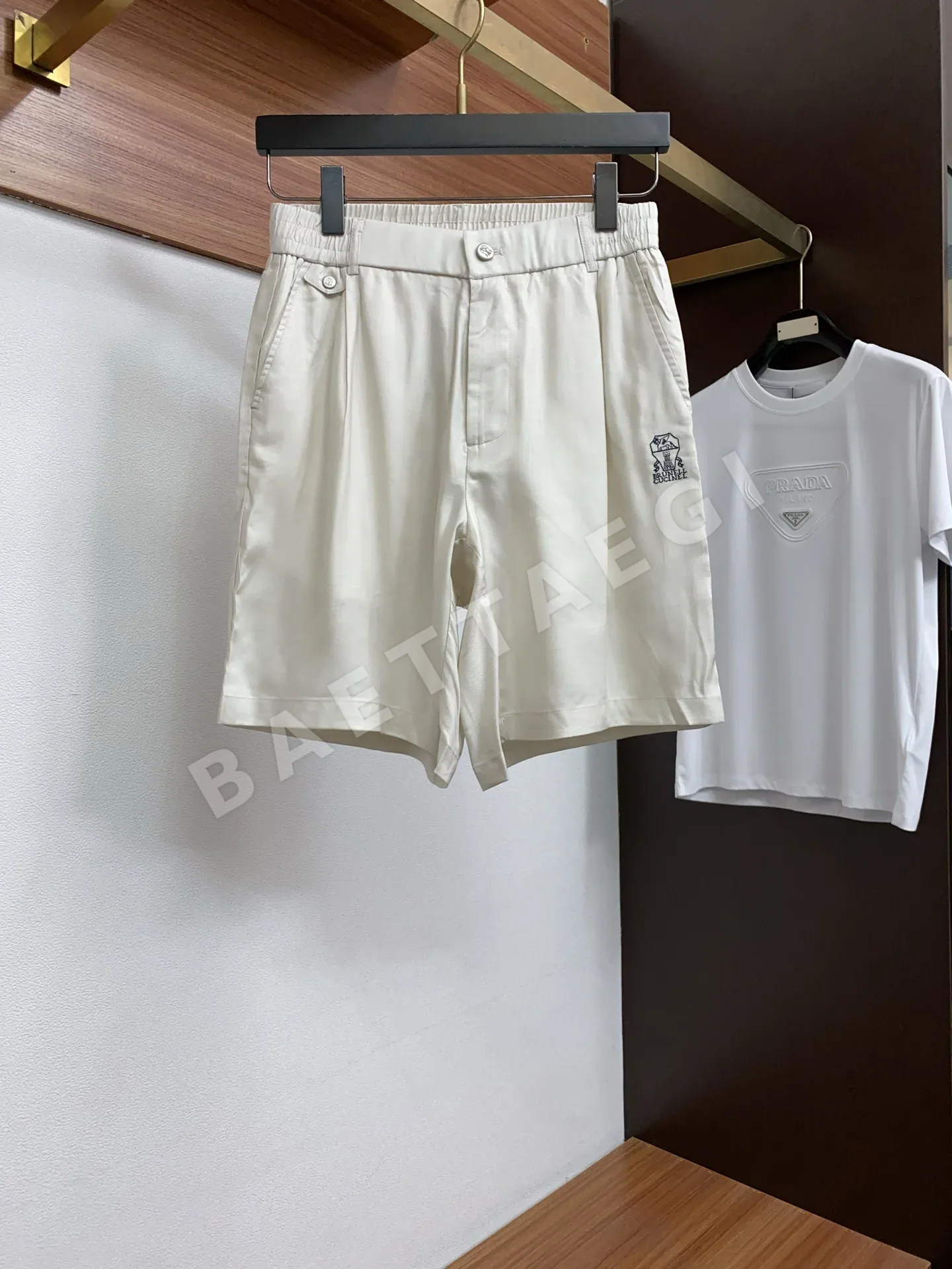 브루넬로쿠치넬리 남성 린넨 반바지 세트 상세 이미지 5