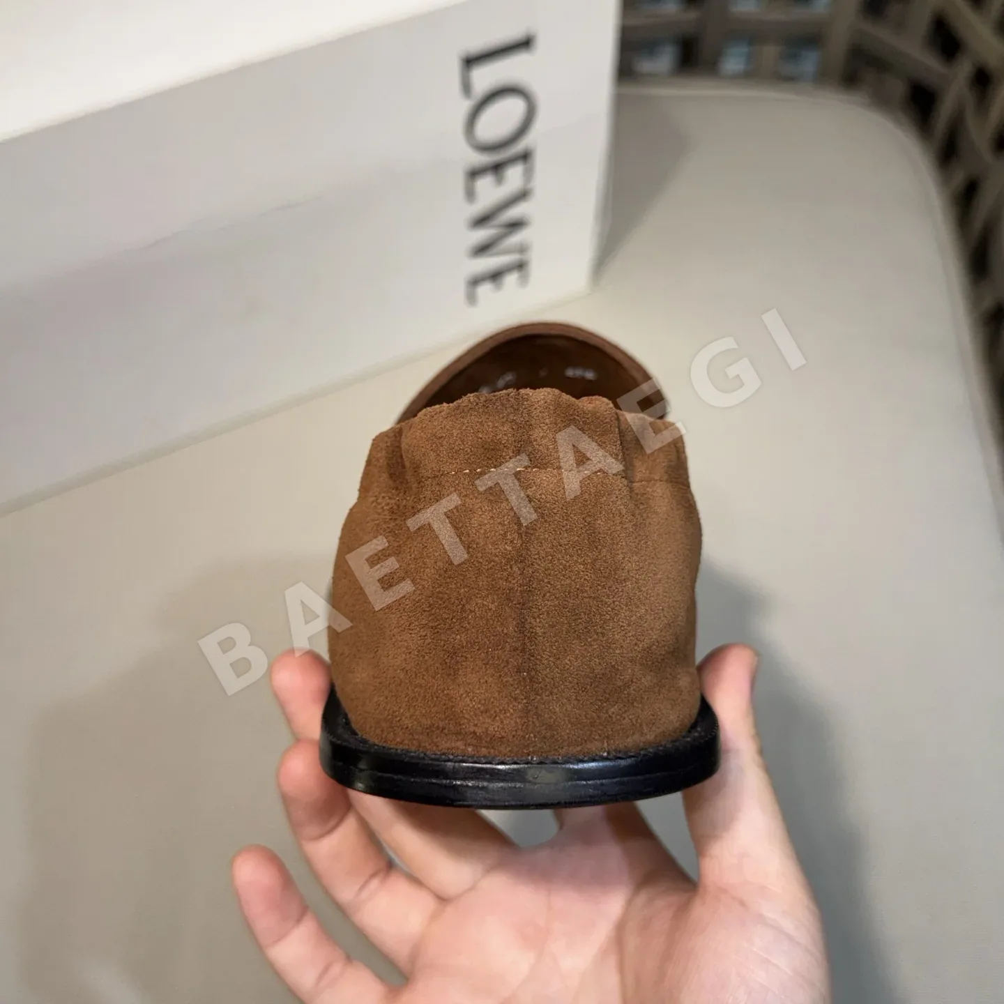 로에베 로퍼 남성 가죽 라운드 토우 쉐입 상세 이미지 8