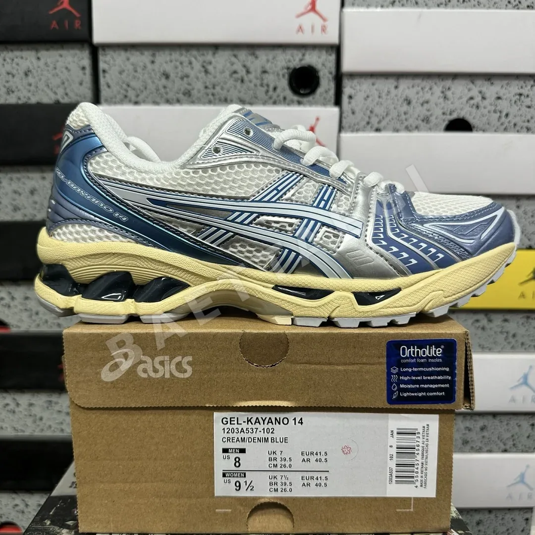 아식스 [LZ] 젤 카야노 14 1203A537-102 200570 Asics Gel-Kayano 14 Cream Metallic Blue