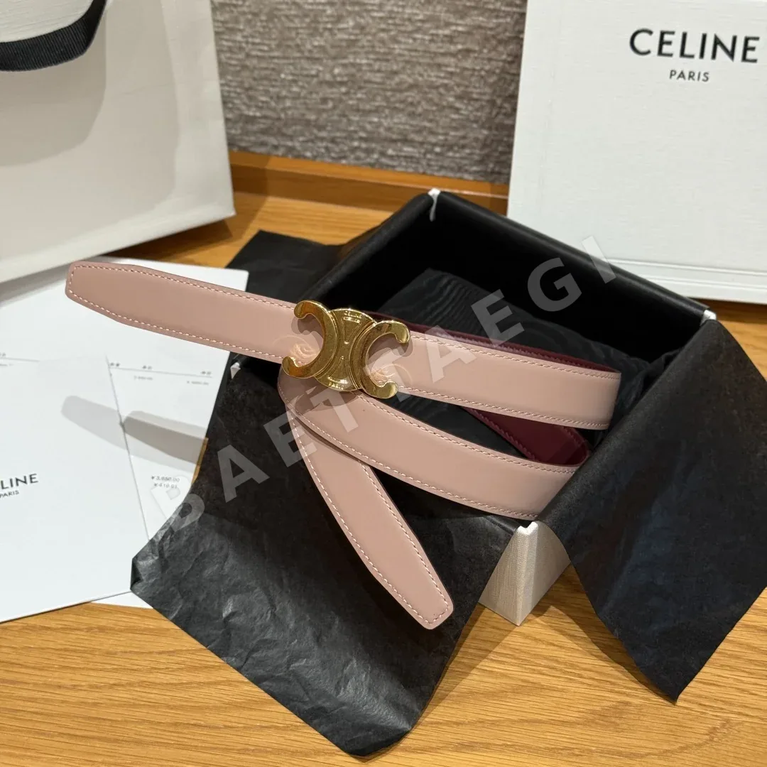 셀린느 ALIX 미디엄 25mm 리버시블 가죽 벨트 상세 이미지 3