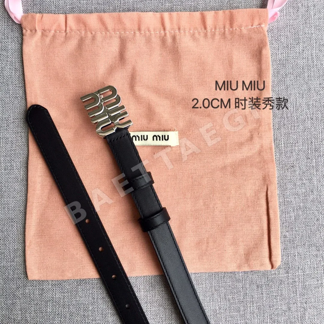 미우미우 가죽 벨트 상세 이미지 5