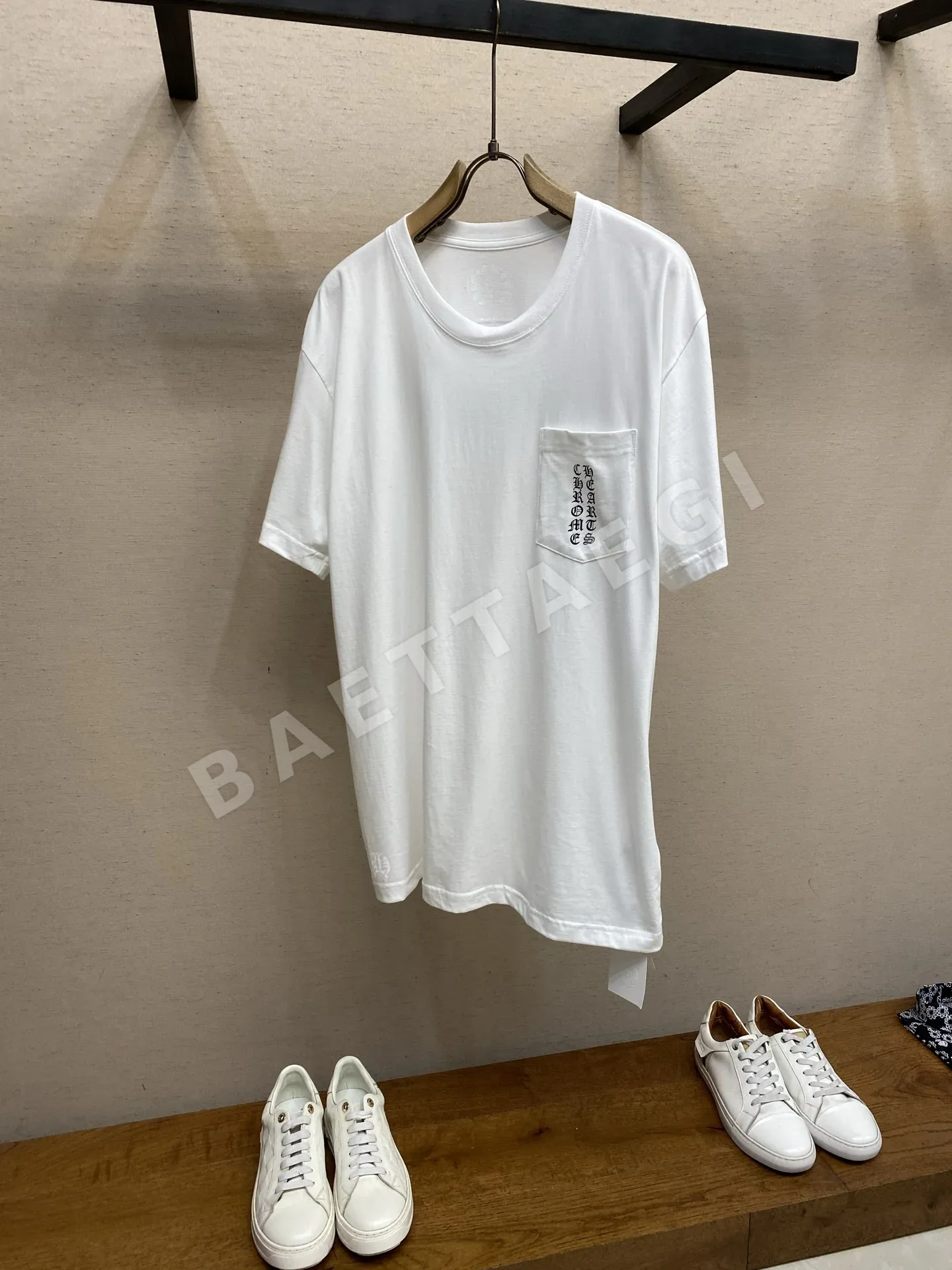 크롬하츠 레터 프린트 남성 반팔 티셔츠 50000