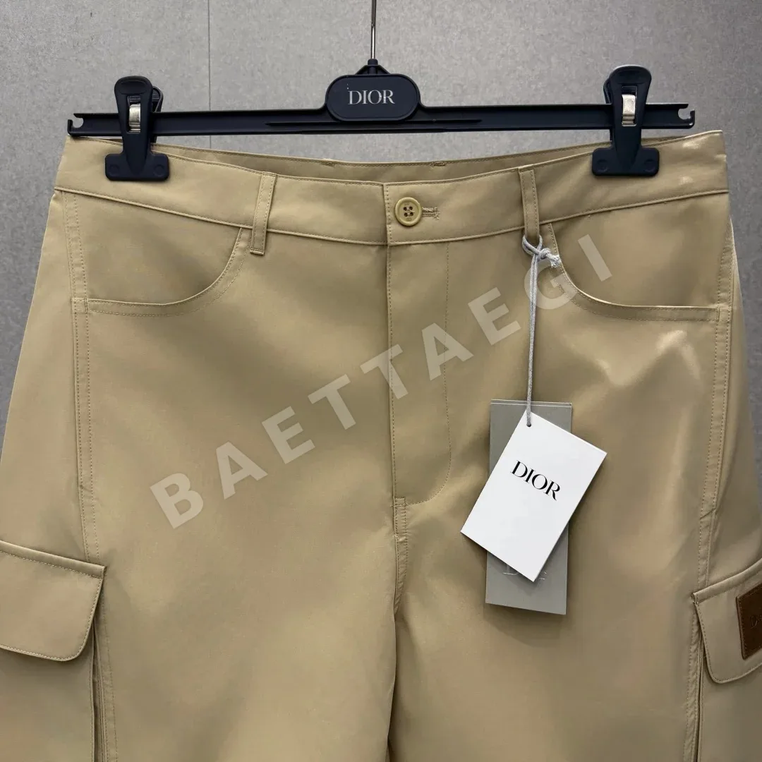 디올 면 카고 남성 반바지 상세 이미지 3