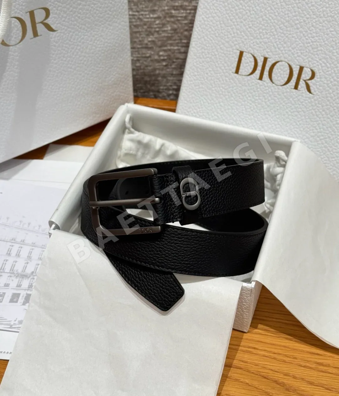 디올 CD 아이콘 소가죽 벨트 177045