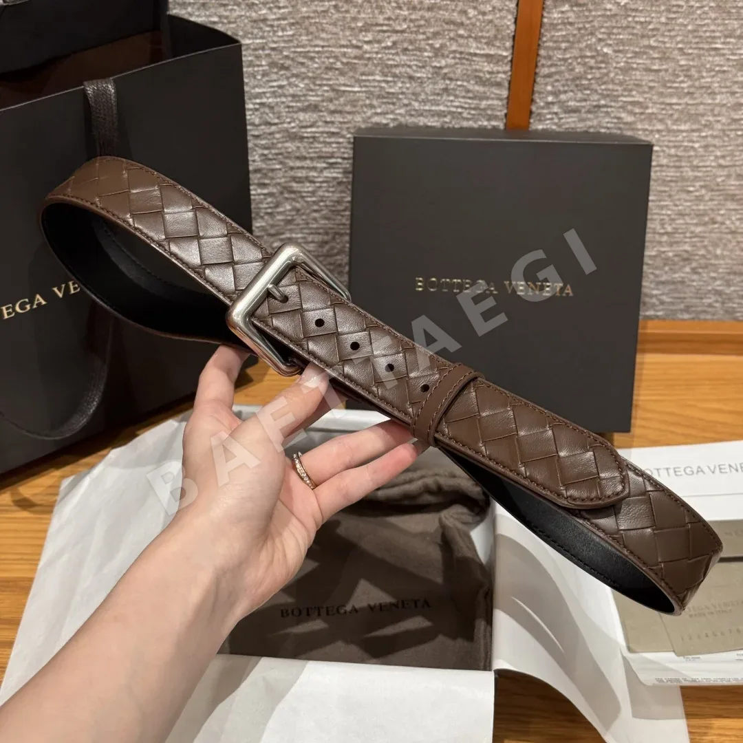 보테가베네타 인트레차토 우븐 소가죽 벨트 상세 이미지 5