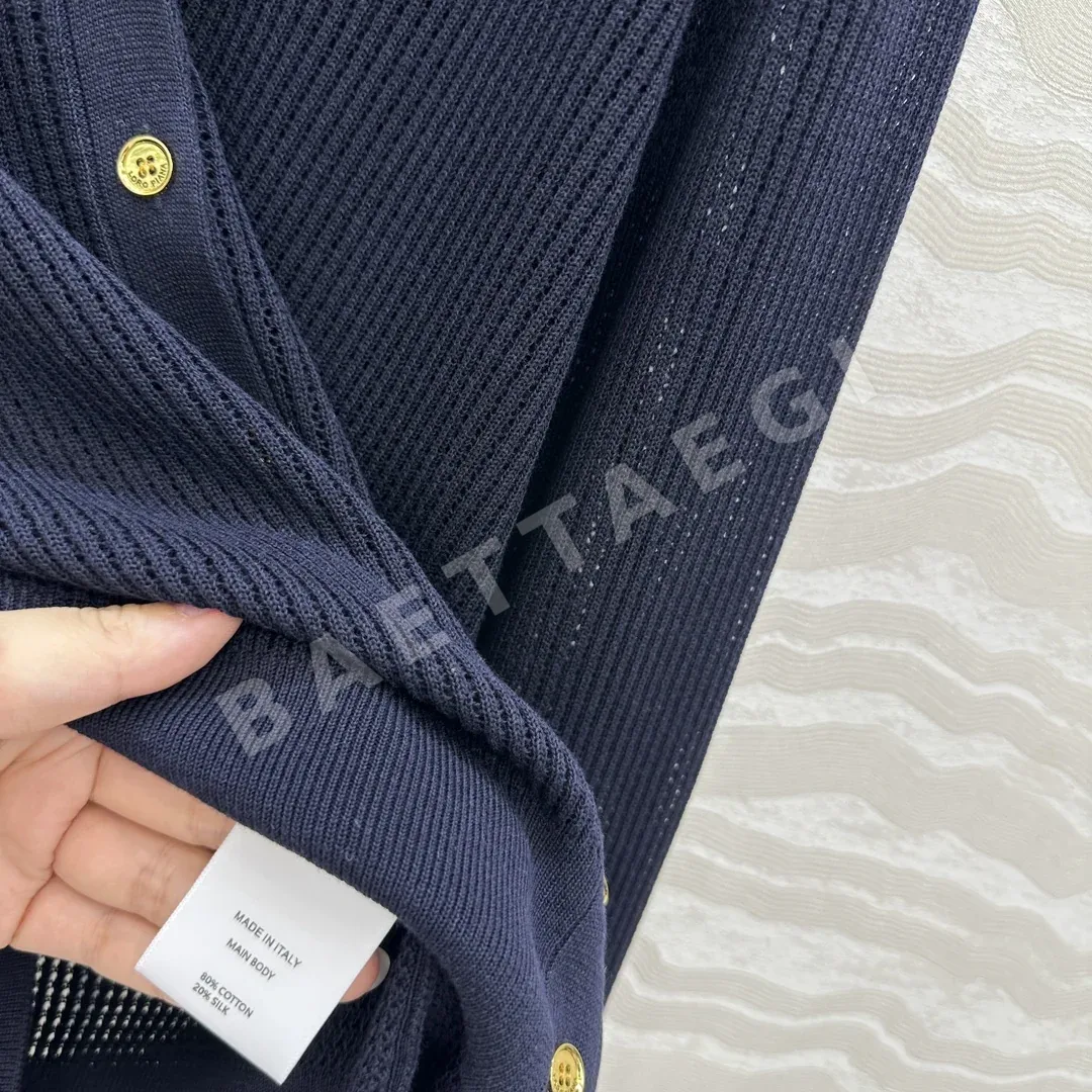 로로피아나 여성 린넨 혼방 V넥 가디건 상세 이미지 8