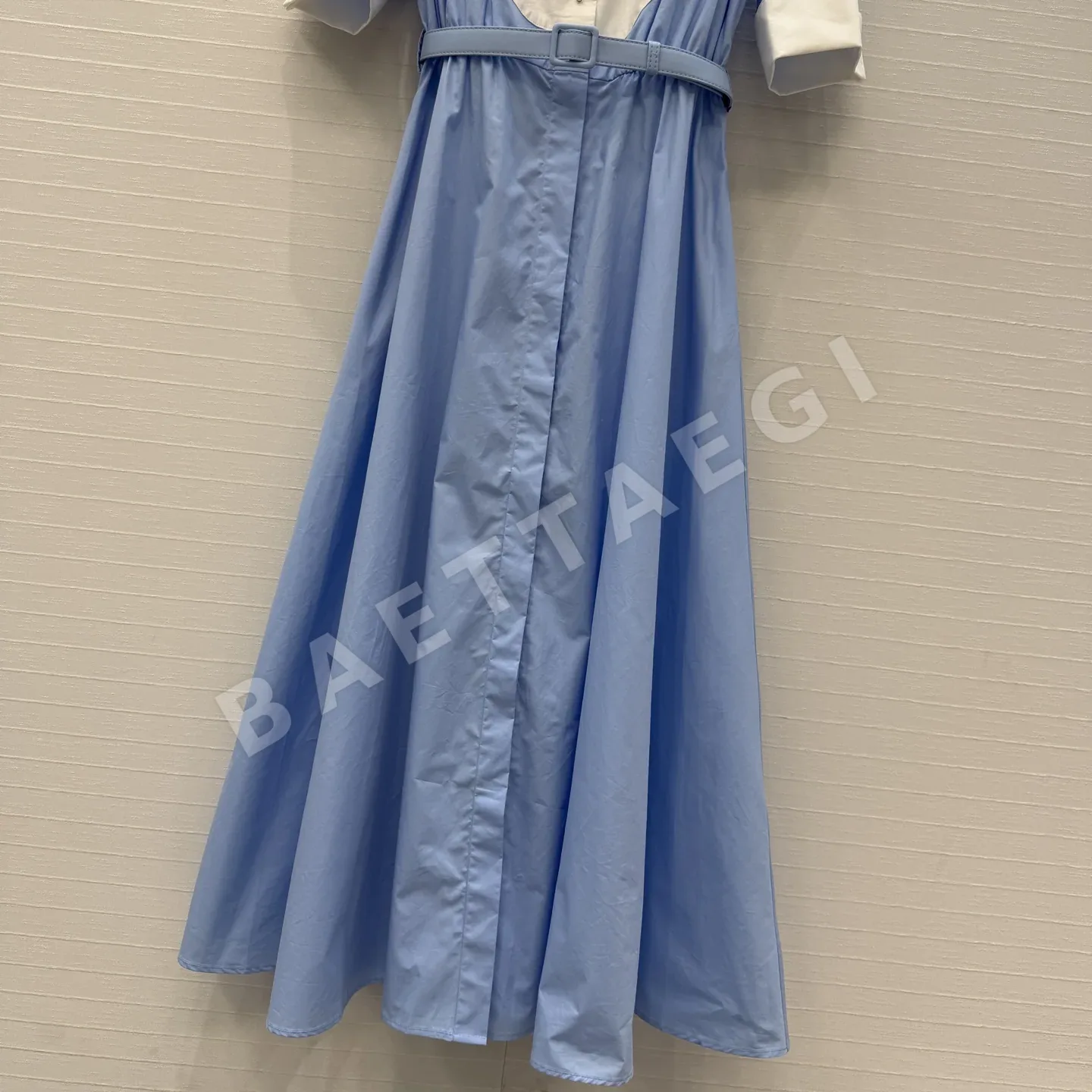 디올 컬러 블록 A라인 셔츠 원피스 상세 이미지 6