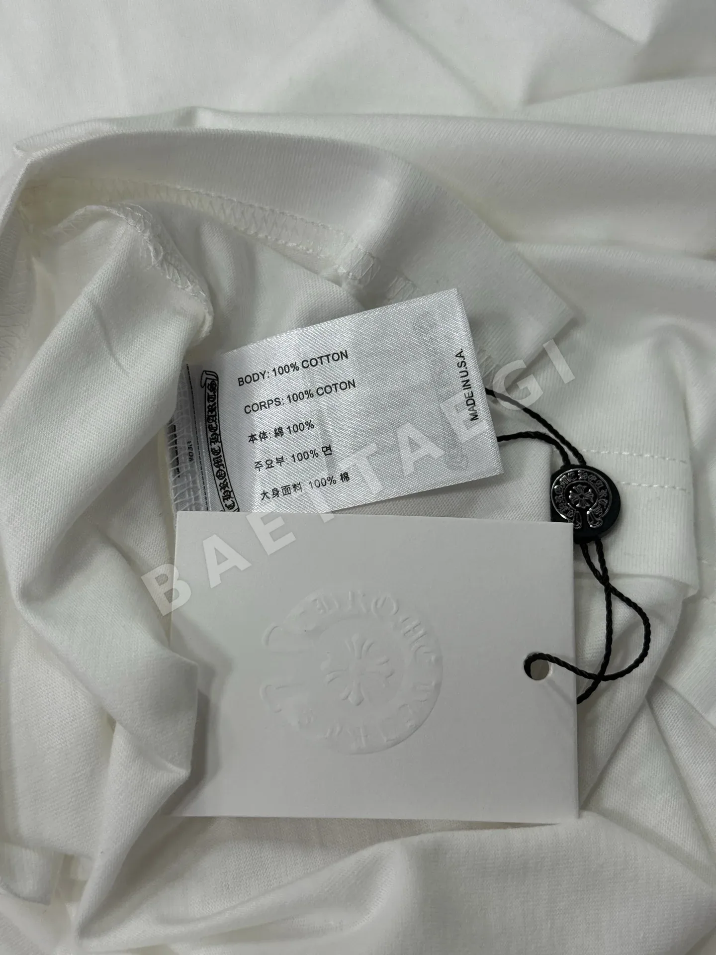 크롬하츠 핑크 레터 반팔 티셔츠 상세 이미지 3